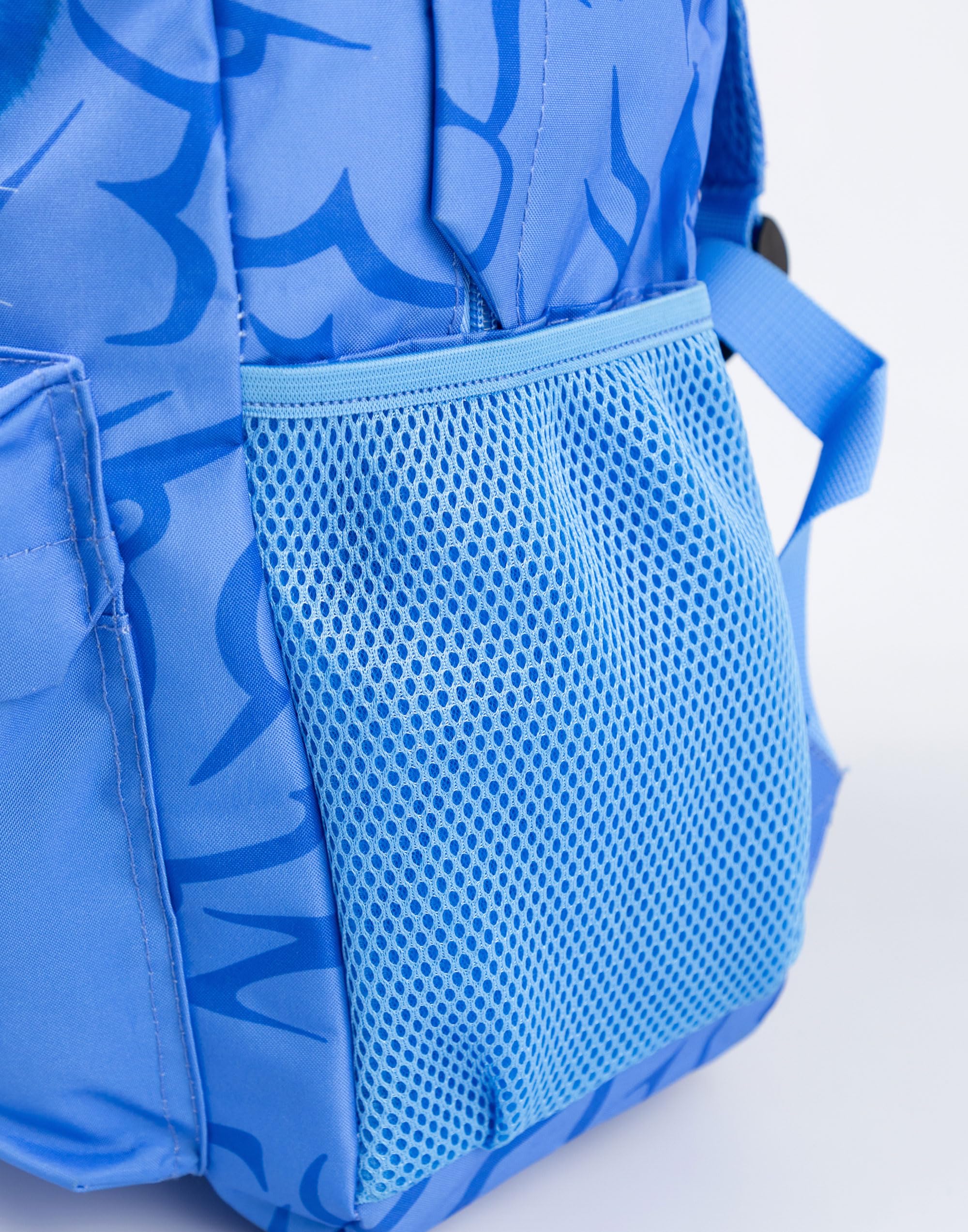 KPop Demon Hunters Mochila azul Derpy Tiger de K-Pop | Mochila escolar infantil con bolsillo frontal con cremallera | Correas acolchadas para los hombros y correa para el pecho | Merchandising