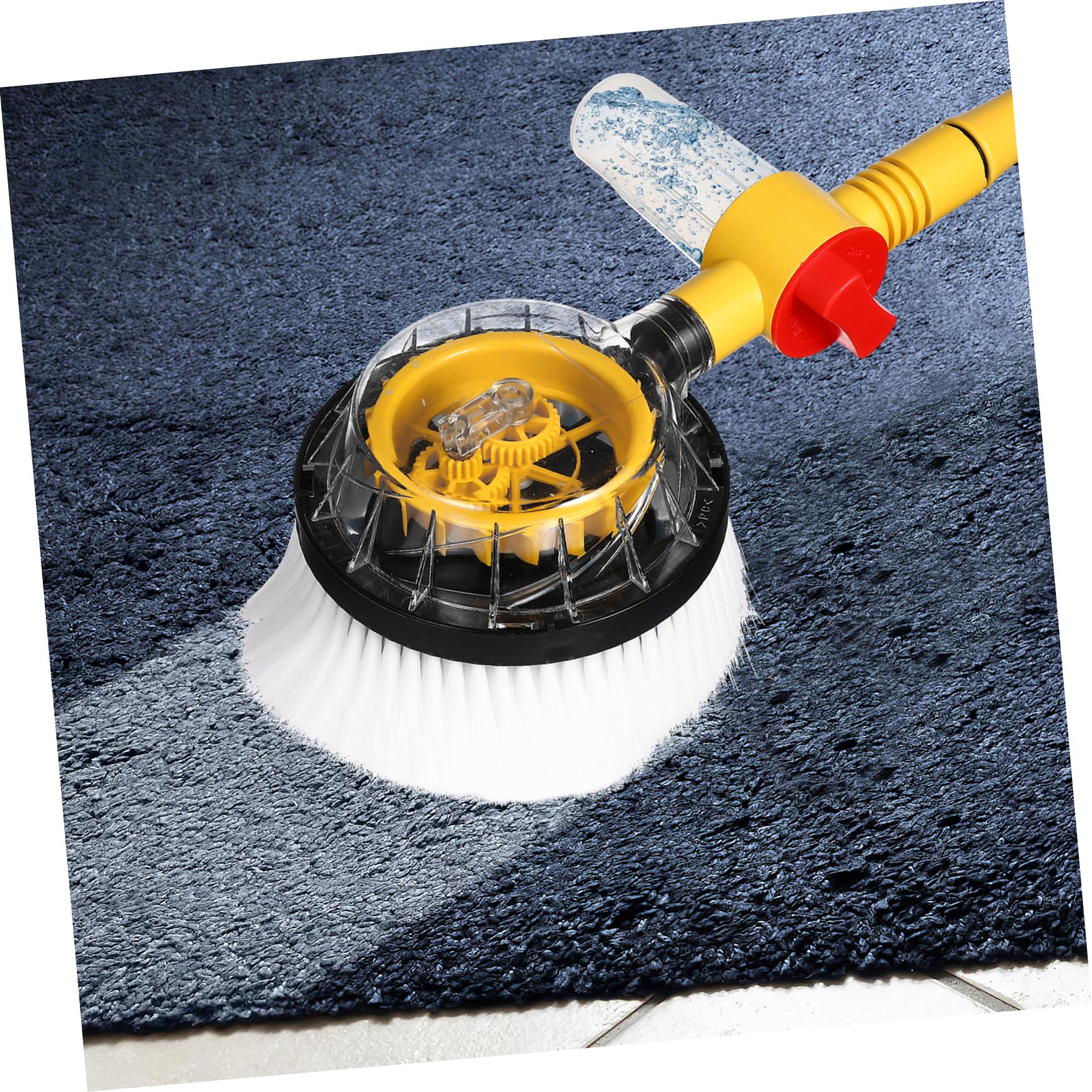 Luxshiny Automatische Pp Langem Rotierende Autowaschbürste mit Wasseraufnahme Griff aus Chenille Starker für Fahrzeuge und Haushaltsreinigung von Fenstern und Böden