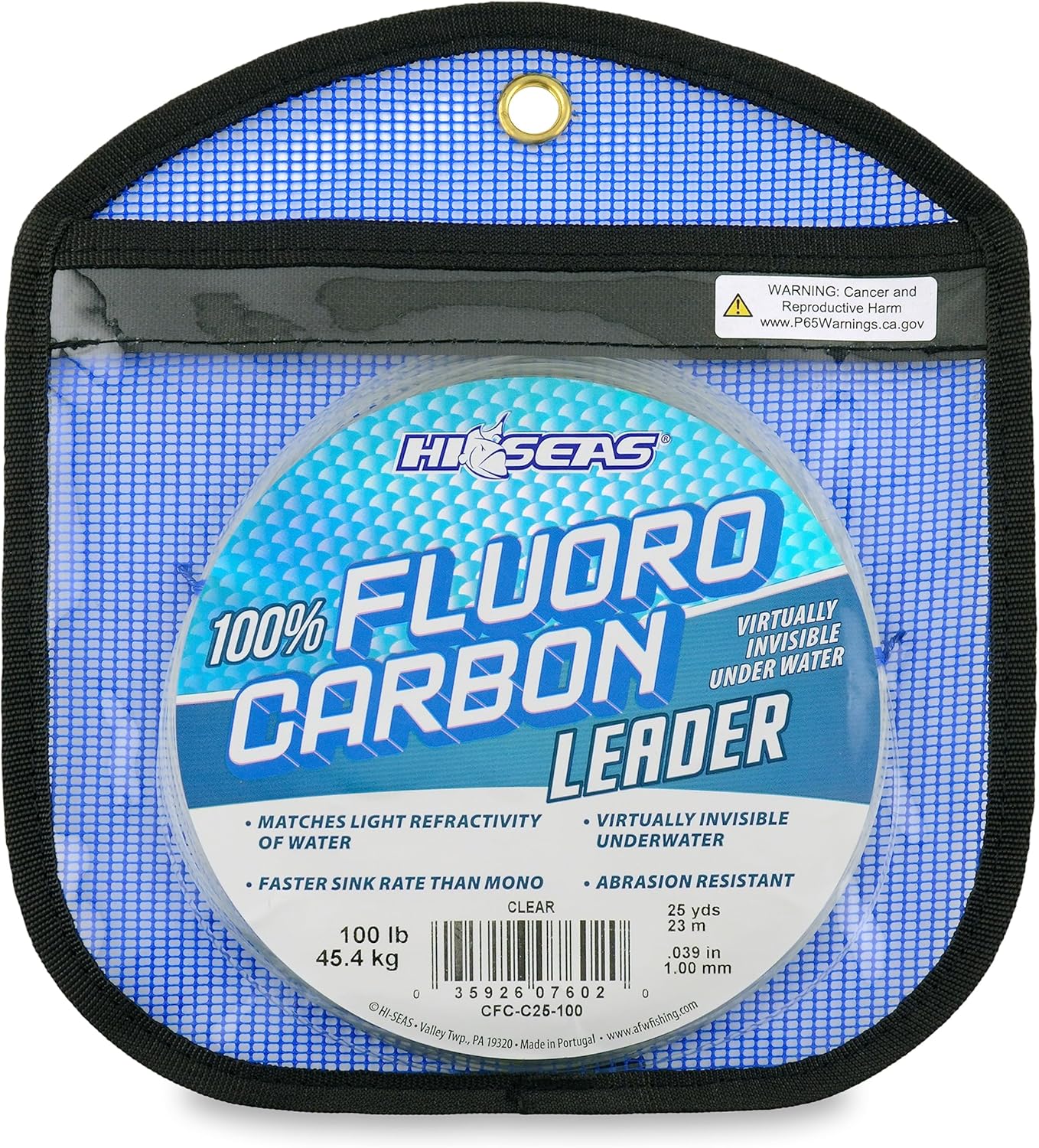 HI-SEAS 100% FLUOROCARBON Fishing LINE Leader - Clear Invisible Leader UNDETECTABLE to Fish, Fast Sinking 6LB-400LB