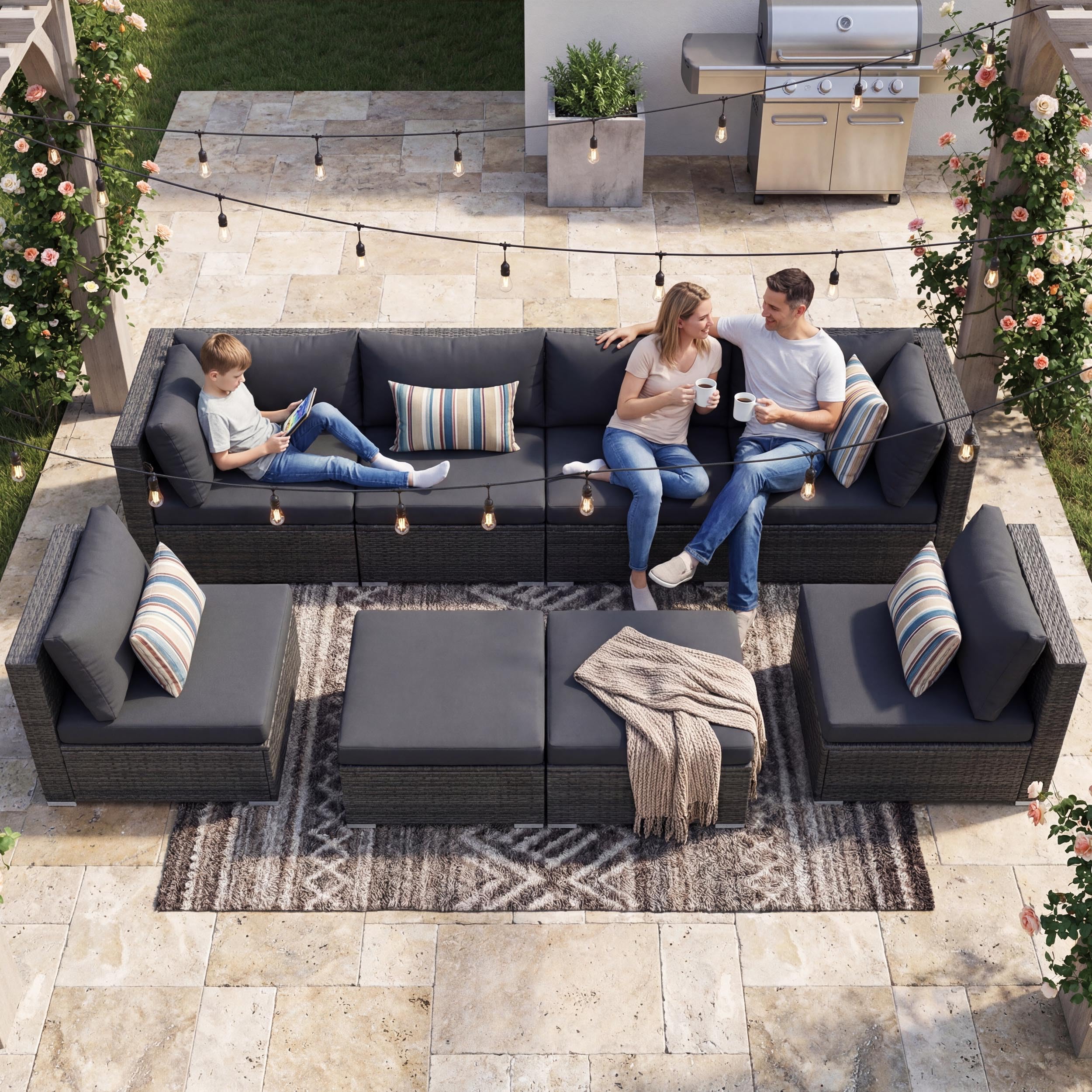 NICESOUL Deep-Seat Sectional