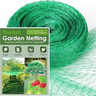 Ruolan 13x20 Ft Bird Netting for Garden - Protects Plants, Fruits from Birds, Deer, Squirrels - Durable UV-Resistant Polypropylene Mesh
