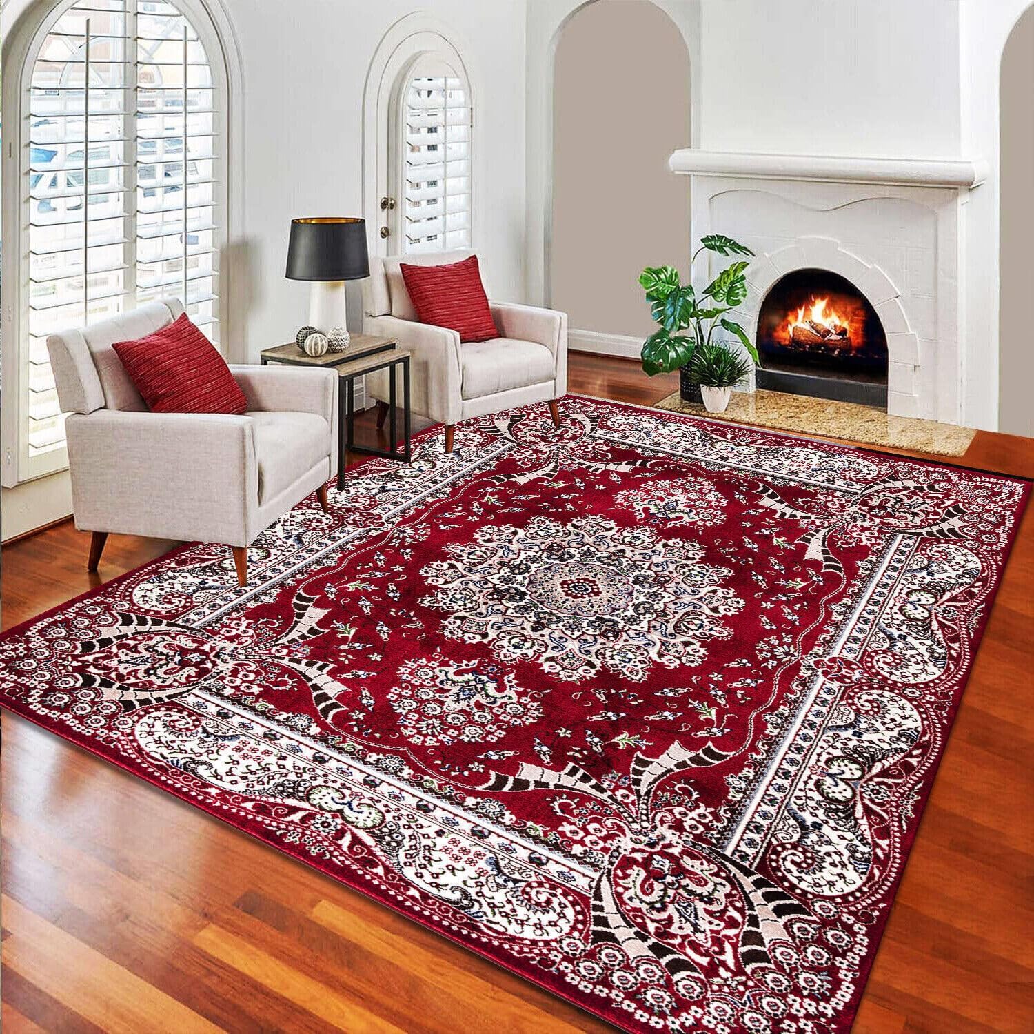 Prime Items LTD Traditional Area rugs for Living Room Bedroom Hallway