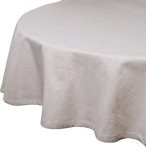 Yourtablecloth Mantel redondo Chambray (Natural, 70" redondo)