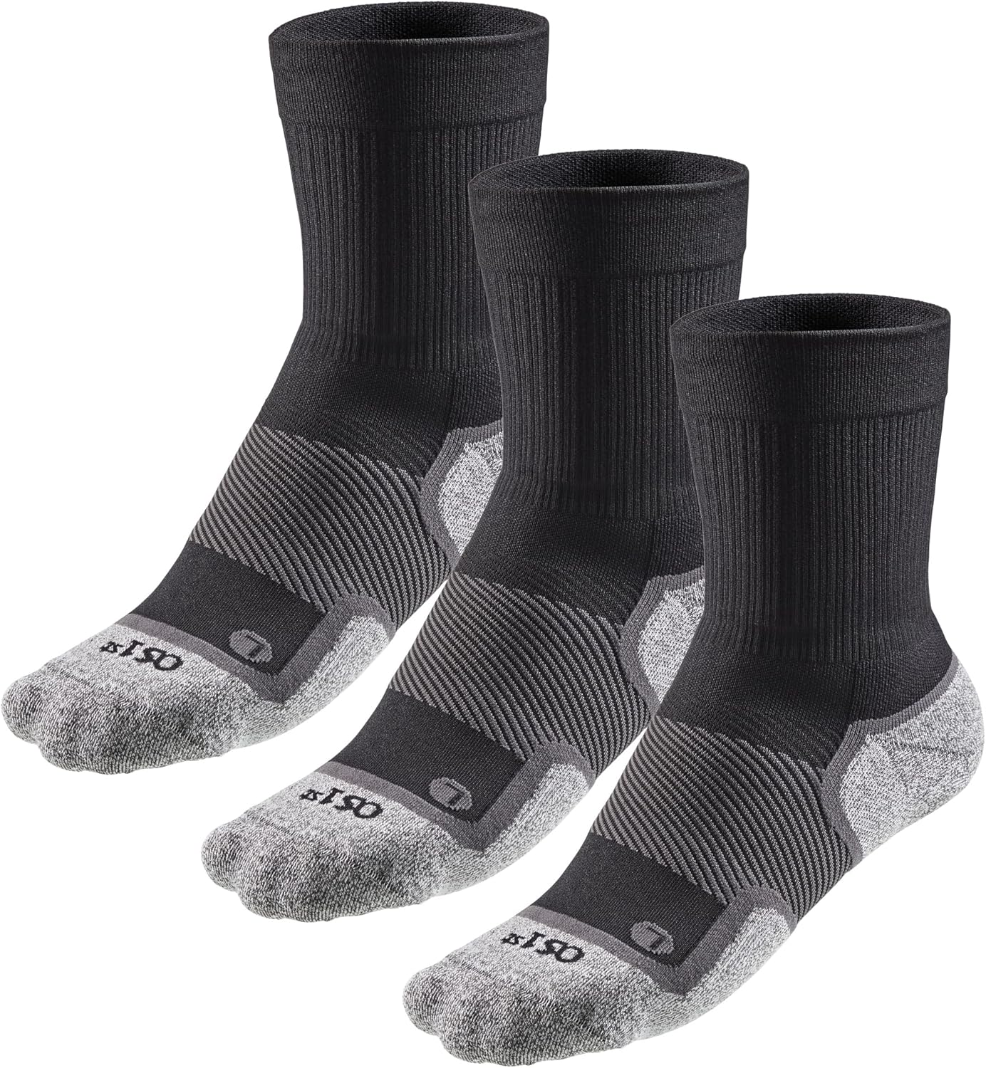 Road Runner Sports R-Gear OS1st Ultimate Crew Socks, Men and Women, 3 Pairs