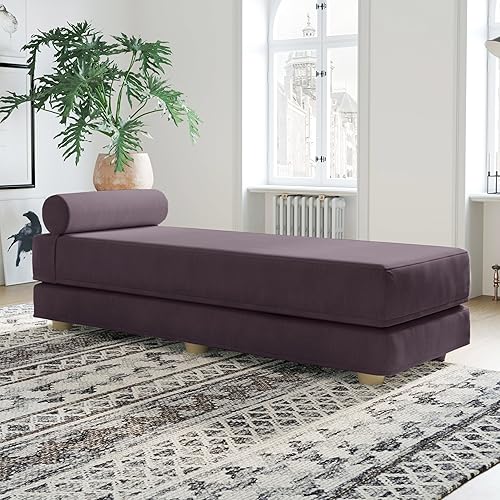 Miniatura 11 de Jaxx Alon Daybed - Diván Cama Plegable con Colchón de Espuma Viscoelástica Premium Tamaño Queen - Hecho en EE.UU., Gris Chenille-gris,Rojo
