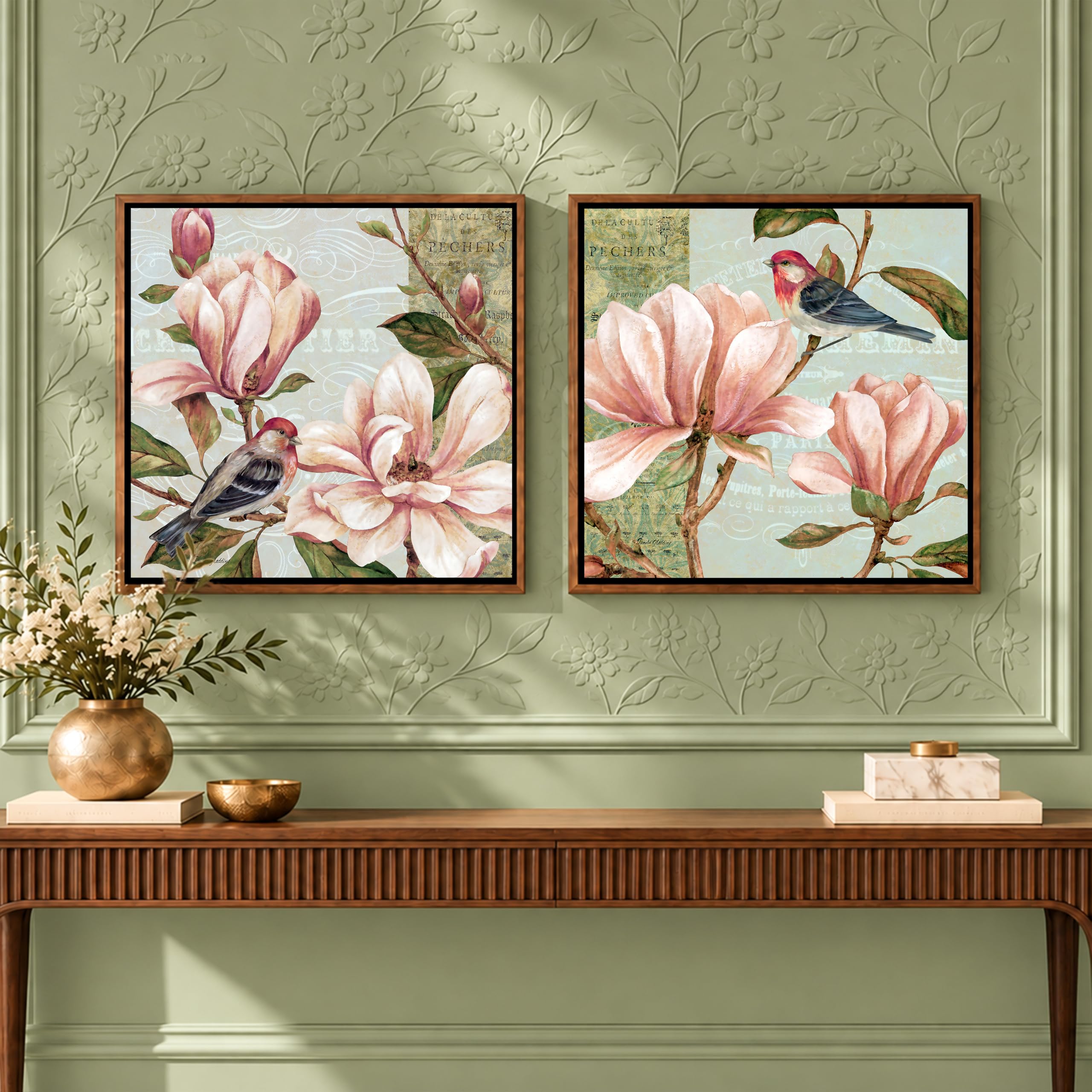 Vintage Floral Canvas Painting - Wall Art -5 Vintage Floral Canvas Painting - Wall Art -5