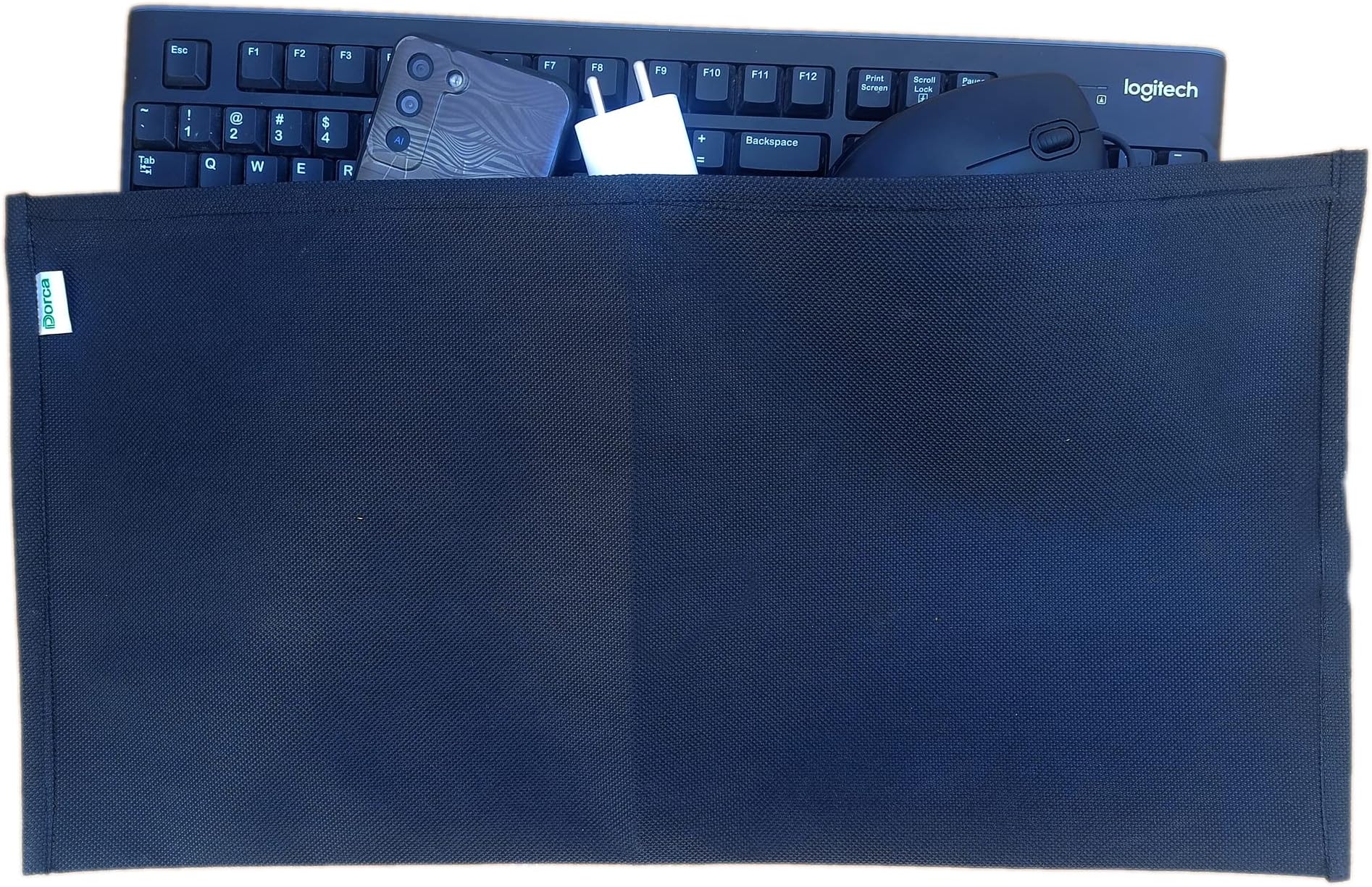 Dorca® Keyboard Dust Productive Bag Case Sleeve Pouch for Universal Keyboard, Logitech/Razer/Das/Havit/Apple Magic Keyboard Protector, Wireless/Wire Computer/Gaming PC Keyboard Dust Cover-Black