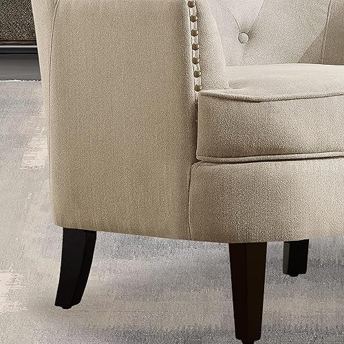 Miniatura 51 de Rosevara Atlas - Silla decorativa moderna de mediados de siglo, sillón tapizado con cojín suave para sala de estar, dormitorio y espacios pequeños