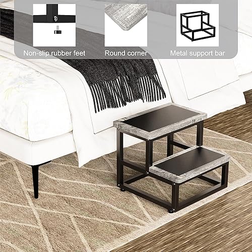 Miniatura 22 de Taburete de pie para adultos y niños, taburete resistente para armario, taburete de pie resistente para cocina, baño, dormitorio, soporta hasta 500