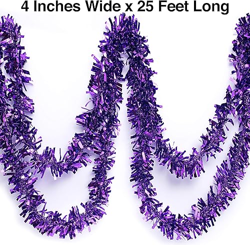 Miniatura 3 de Anderson's 1- Guirnalda retorcida de oropel color metálico de 10.16 cm x 7.62 m (4 pulgadas de ancho x 25 pies de largo).