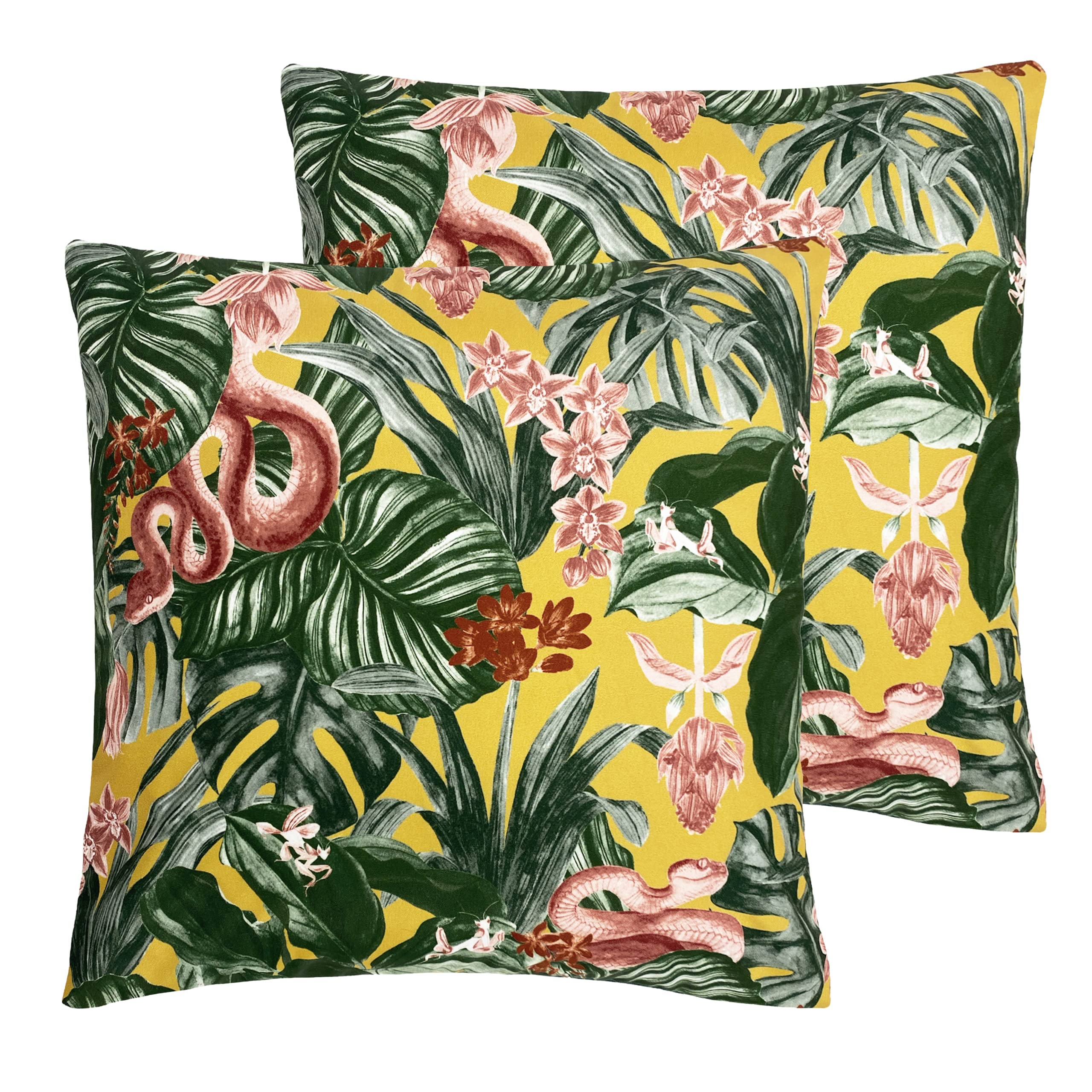 furn. Medinilla Outdoor Polyester Filled Cushions (Twin Pack), Polyester, Mustard