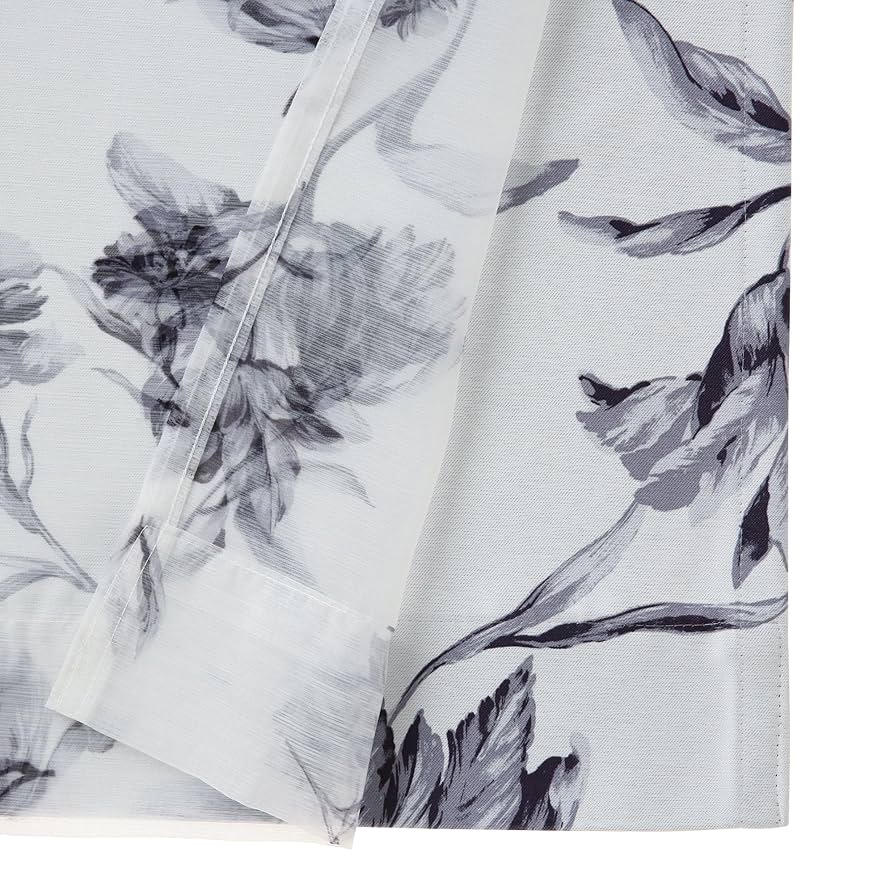 【美品】フランフランリリア グレー ドレープカーテン 片開き レースカーテン付き リリア グレー（ドレープ/オーダー） | Francfranc（フラン