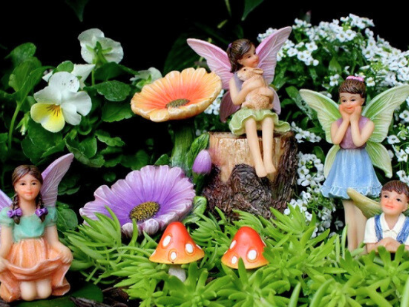PRETMANNS Feengarten-Set 'Picknick Im Park' – 9-teiliges Miniatur-Zubehör Mit Feen Für Garten & Balkon
