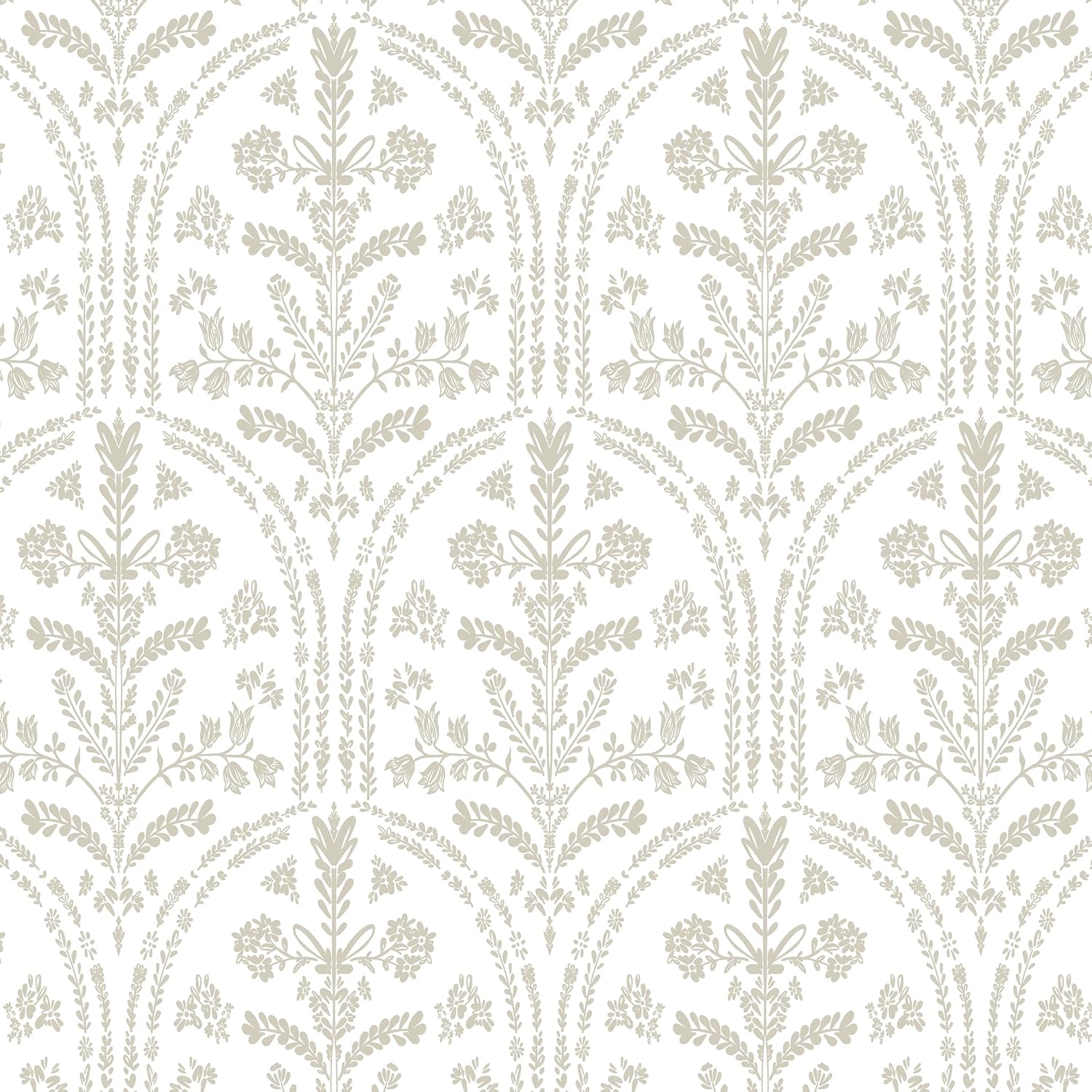 Yasinet Peel and Stick Wallpaper Boho Wallpaper Modern Beige Contact Paper for Bedroom/Bathroom Beige and White Floral Warerproof Removable Self-Adhesive Wall Paper Vinly 17.3"×393.7"