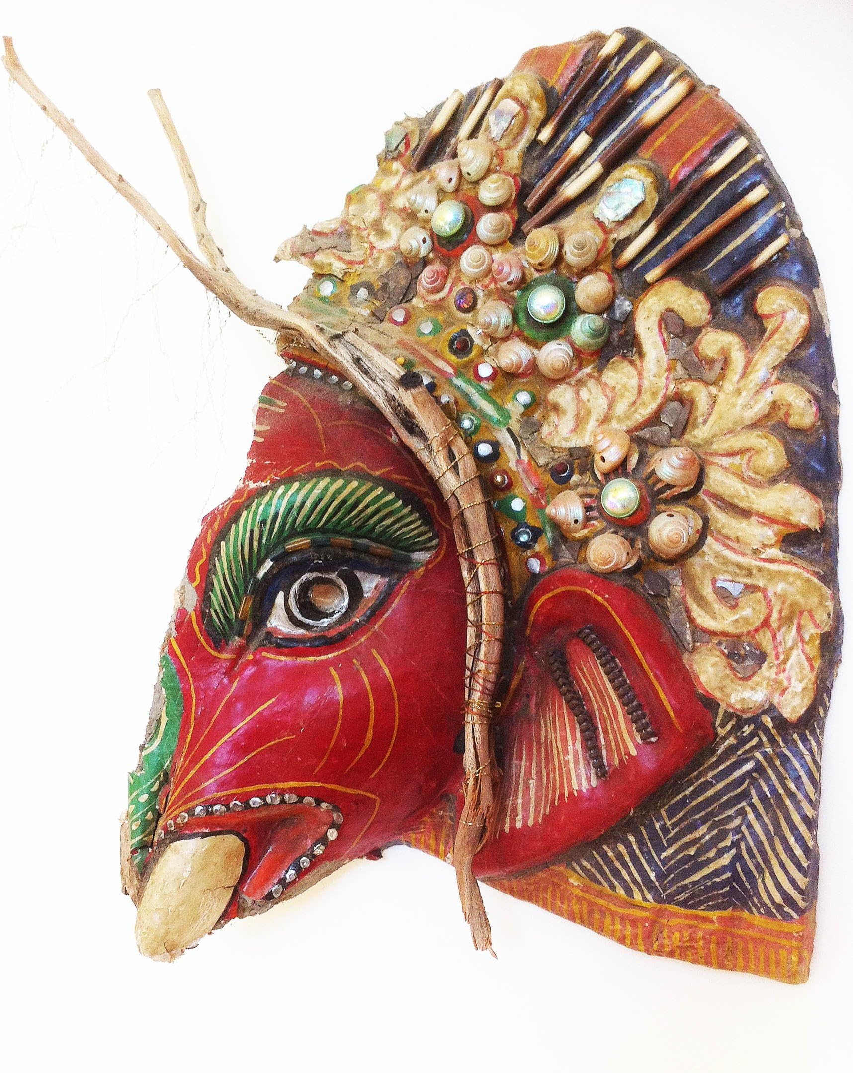 Eye of Ganesh mixed media assemblage