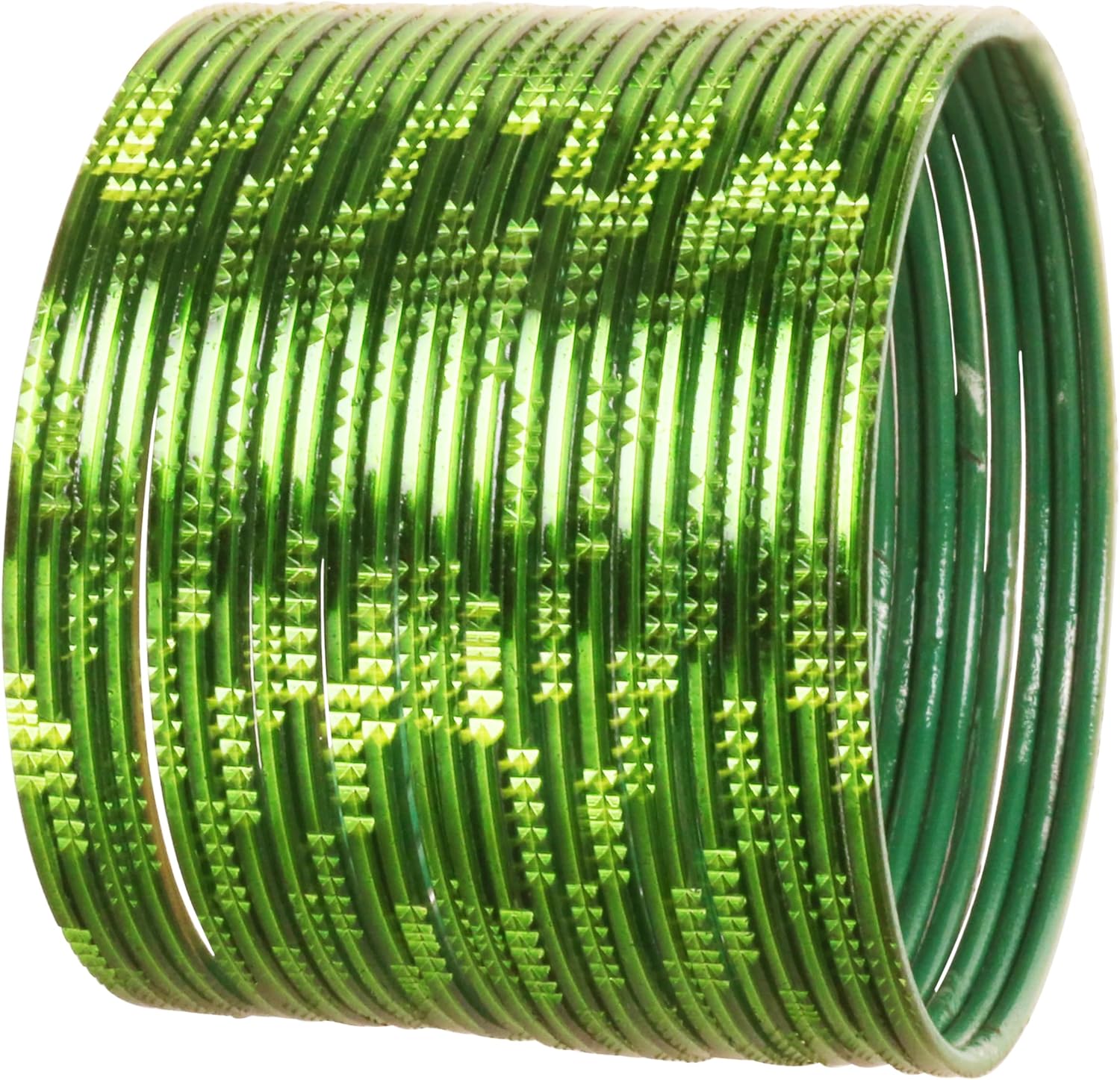 Touchstone Indian Bollywood Choice Handcrafted Exemplary Peeled Deep Ditch Surface Vintage Textured Wow Designer Jewelry Bangle Bracelets Set of 24. For Women.