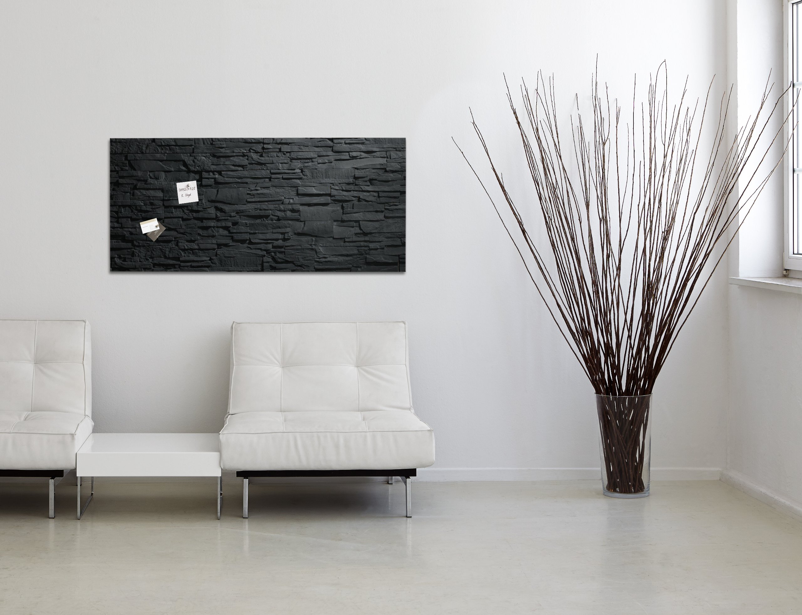 SIGEL GL249 duża szklana tablica magnetyczna premium 130 x 55 cm motyw łupka/tablica magnetyczna Artverum - inne wzory