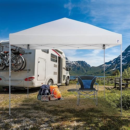 Miniatura 9 de E-Z UP Patriot ONE-UP Technology Refugio, 10 x 10 pies, gris claro