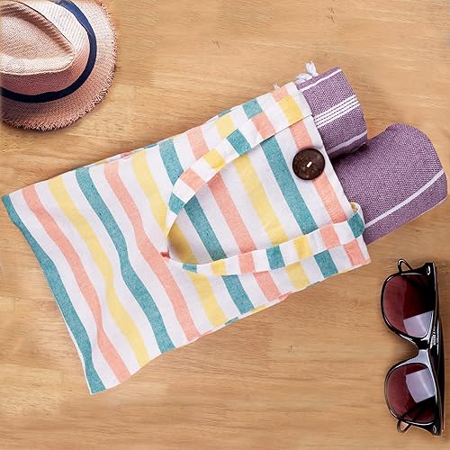 Miniatura 3 de HILLFAIR Peshtemal - Toallas de playa 100% algodón, toallas turcas extragrandes de 39 x 72 pulgadas para adultos, sin arena, secado rápido,