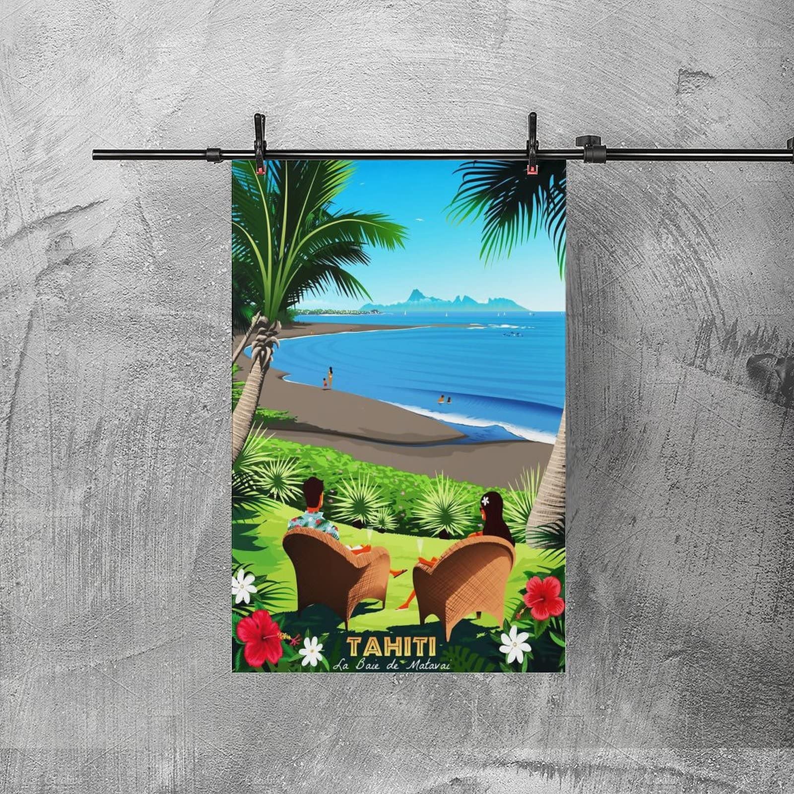 Affiche Vintage Tahiti | Planète Vintage Affiche Vintage Tahiti | Planète Vintage