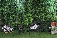 Vista 8 de ULAND Paneles de pared de plantas artificiales, 1 pieza de 40 x 40 pulgadas, decoración de fondo de pared de césped verde, hojas de hiedra