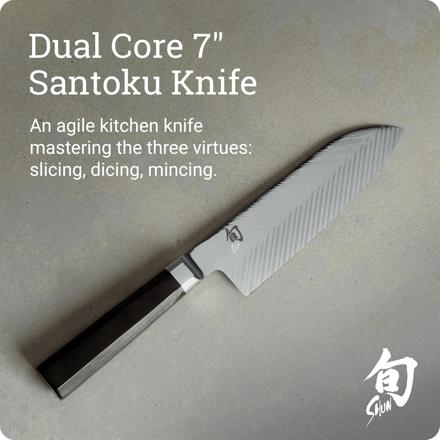 Shun Dual Core 7" Santoku Knife w/Saya