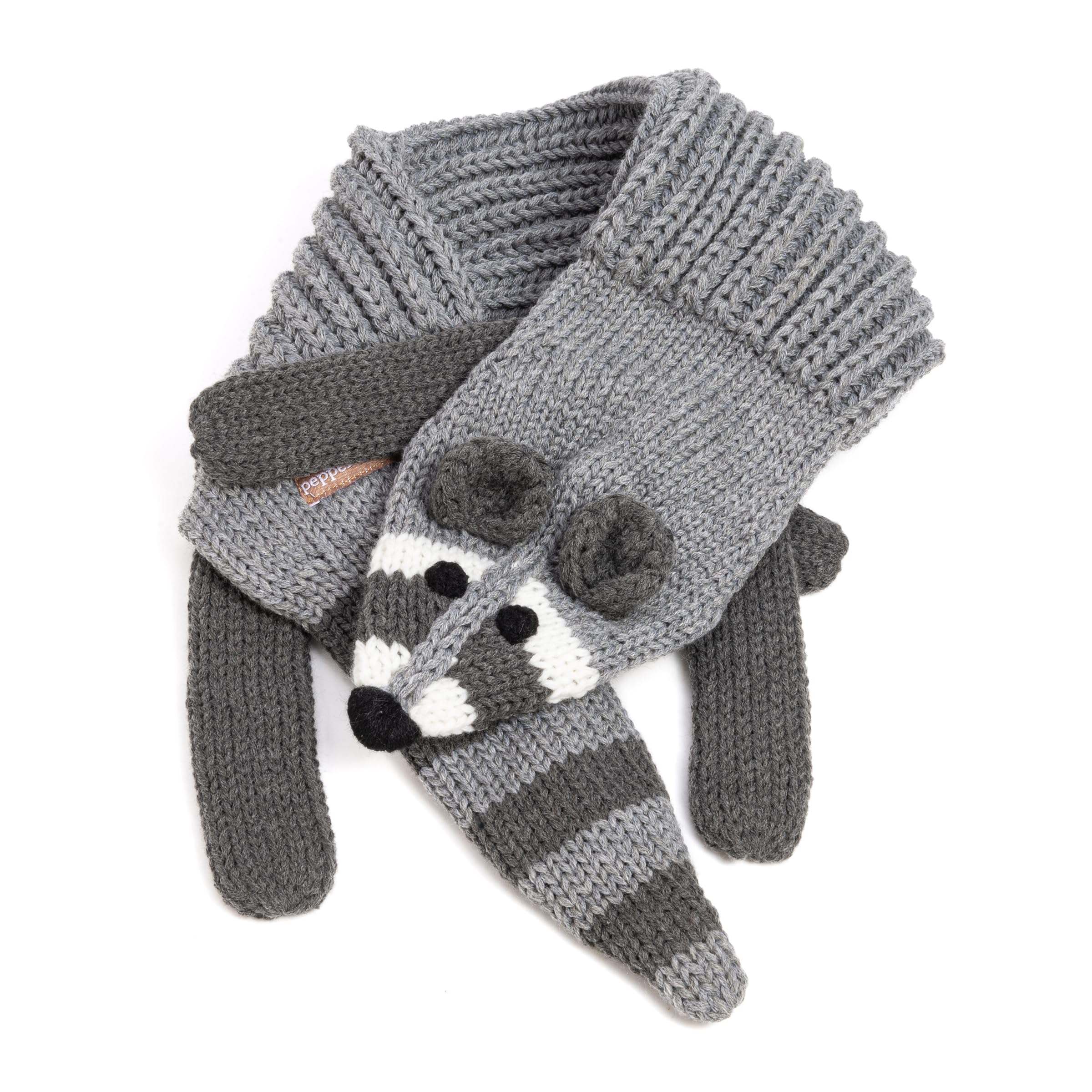 Kids Animal Knit Scarf – Soft Double‑Layer Winter Accessory for Children