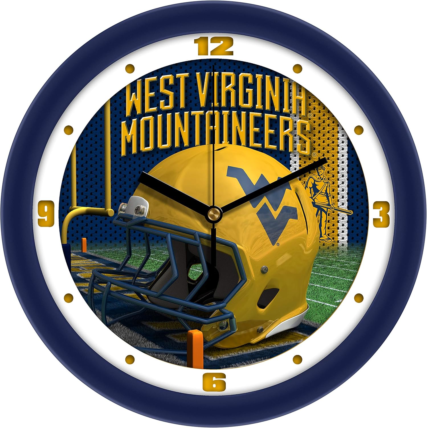 SunTime West Virginia Mountaineers - Football Helmet Wall Clock