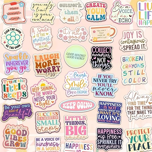 Miniatura 2 de 300 calcomanías holográficas motivacionales positivas para niños, paquete de calcomanías de afirmación para botellas de agua, diarios, cuadernos,