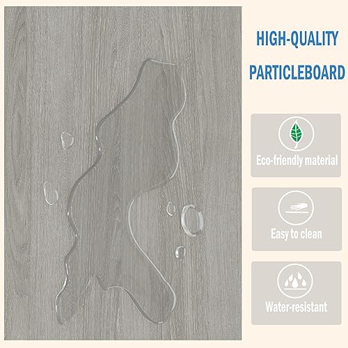 Miniatura 6 de MLBZ16Z - Mesa auxiliar grande de estilo industrial, mesa auxiliar de madera con acento en X de metal con estante de almacenamiento para sala de