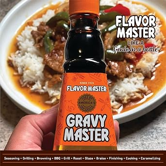 Gravy Master: Grilling, Seasoning and Browning Sauce - Ready to Use - 1 Bottle (5 fl oz) - Vegetarian, No Gluten, Kosher, Pareve - Grill, Glaze, Braise, Steak Crust - Made in the USA Since 1935