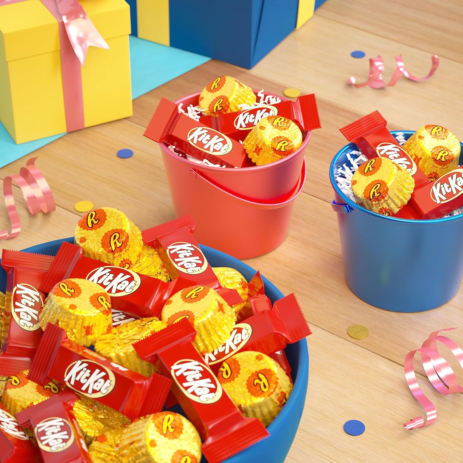 KIT KAT and REESE'S Miniatures Assorted Milk Chocolate Candy Family Pack, 15 oz