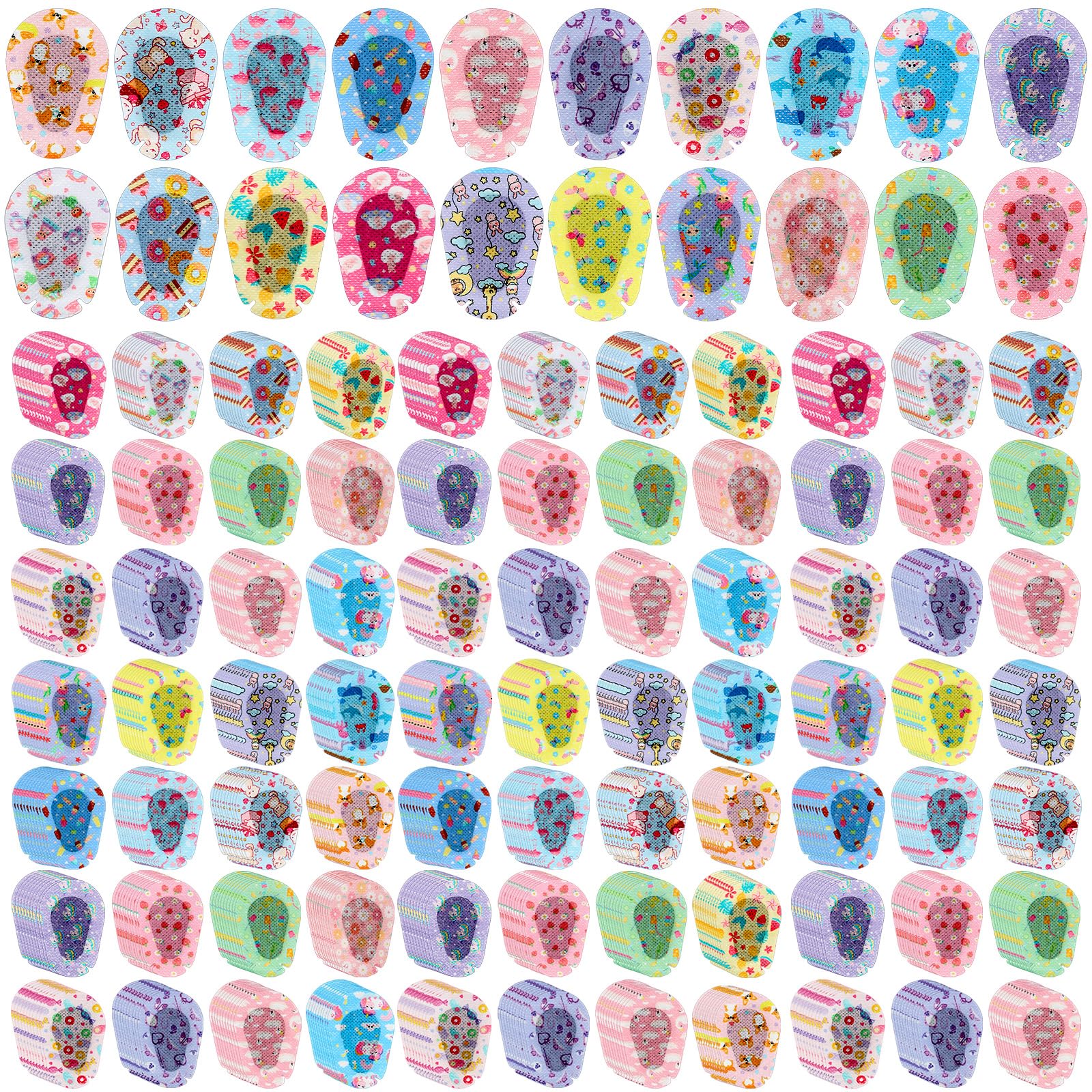 Copkim 500 Pcs Adhesive Eye Patches Bulk for Kids Girls Toddler,Patterned