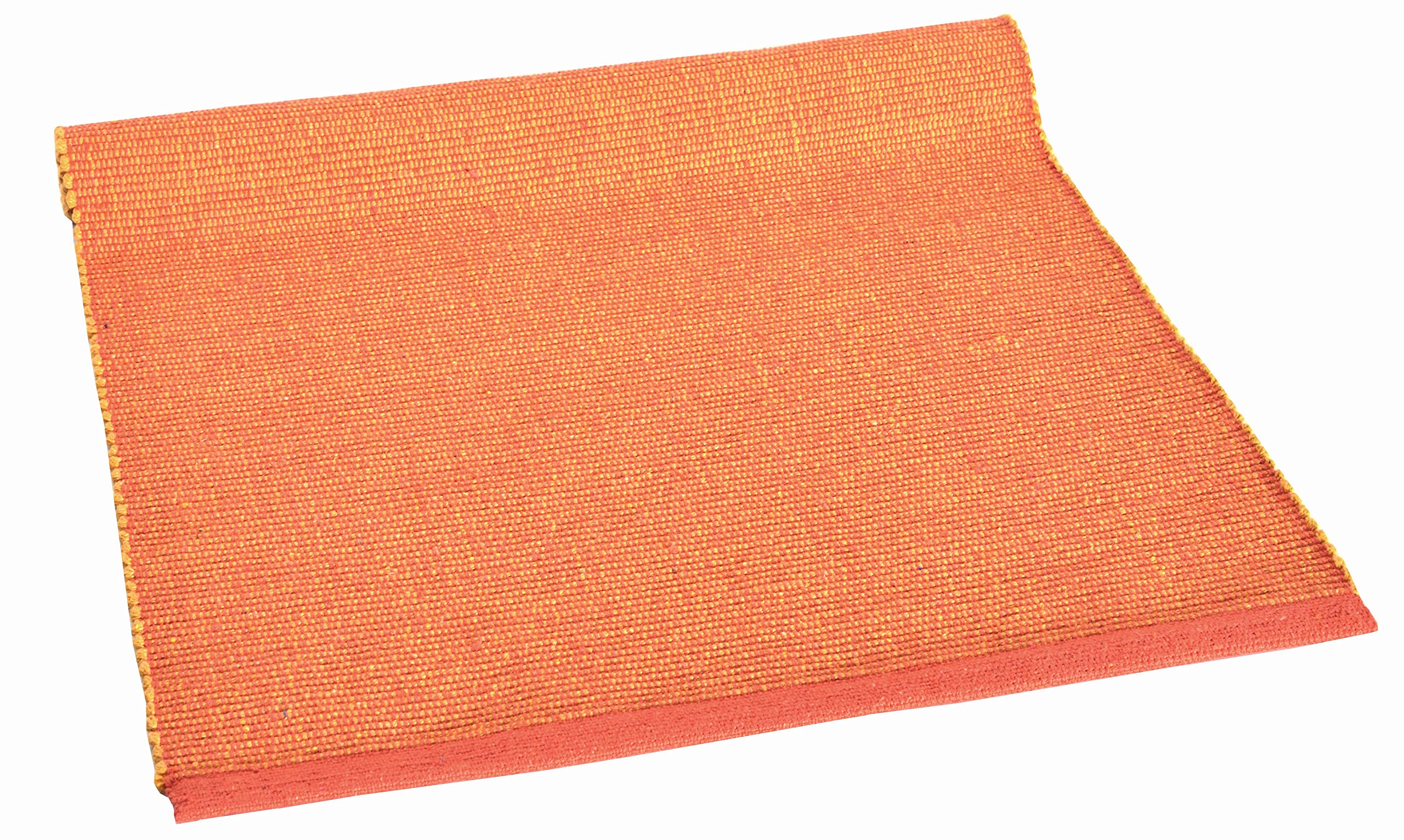 EASY Tappeto Cotone, Lavabile, per Bagno e Cucina, Antiscivolo (Orange, 55x260cm)
