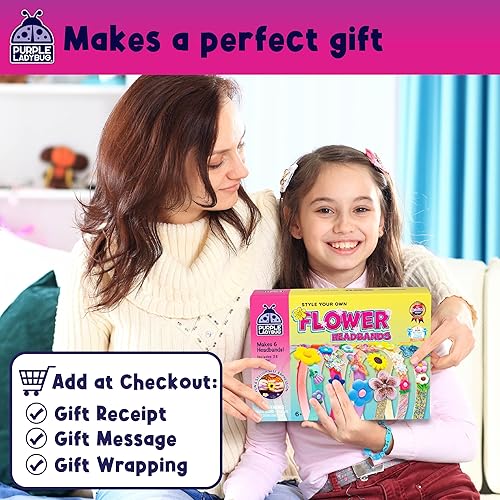 Miniatura 18 de PURPLE LADYBUG Kit de fabricación de diademas de bricolaje, manualidades para niñas de 6 a 8 años, regalos de 5 a 9 años, accesorios