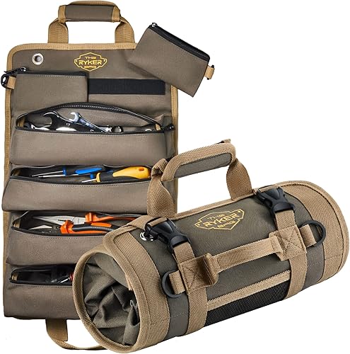 Vista 15 de The Ryker Bag PRO - Bolsa oficial organizadora de herramientas con 4 bolsas desmontables y organizador de llaves, para mecánico, motocicletas Bolsa