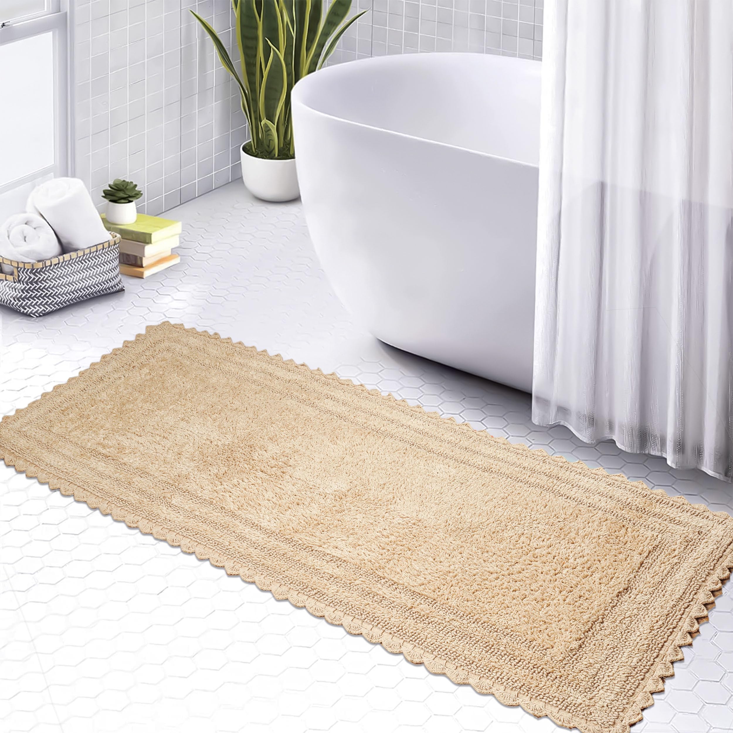 Bathroom Runners Cotton Corinne Bath Runner