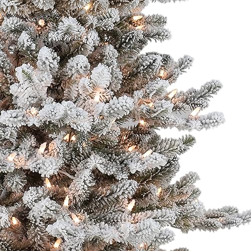 Miniatura 2 de Puleo International Árbol de Navidad artificial de abeto Douglas Slim Royal Majestic preiluminado de 7.5 pies, color verde