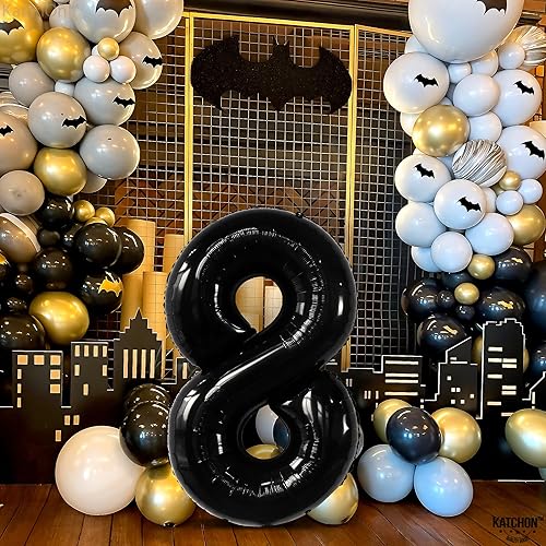 Miniatura 795 de KatchOn, Globo dorado gigante del número 8 de 40 pulgadas, globo dorado del número 8 para decoraciones de cumpleaños de 8 años para niñas