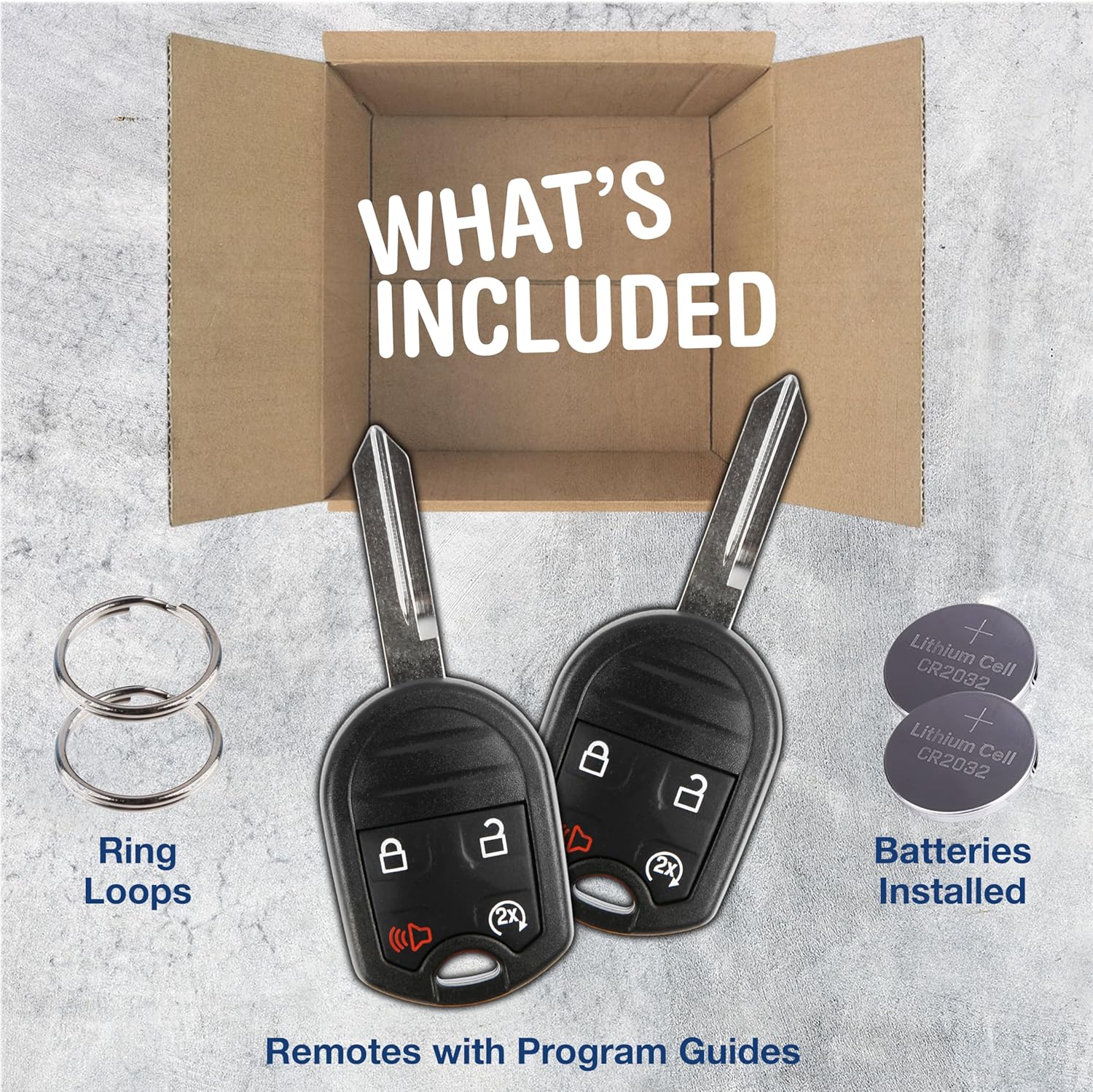 2X KeylessOption Key Fob for 2009 2010 2011 2012 2013 2014 2015 2016 2017 2018 Ford F-150 F-250 F-350 Explorer Lincoln Navigator MKX Remote, 4-Button CWTWB1U793, Programming Guide Included - Image 2