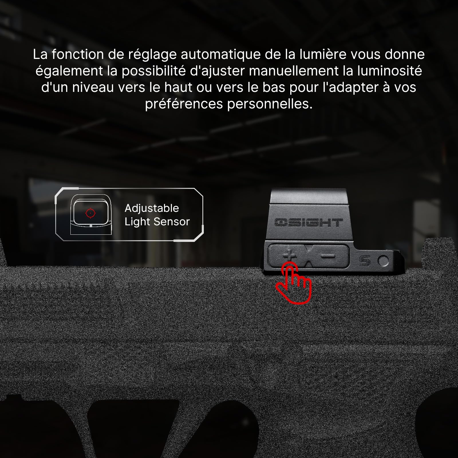 Osight Visée Réflexe Osight S IPX7 USB-C Rechargeable à 2MOA Dot et 32MOA Circle Est Une Aide à La Visée Légère pour Les Armes Courtes Utilisées pour La Chasse