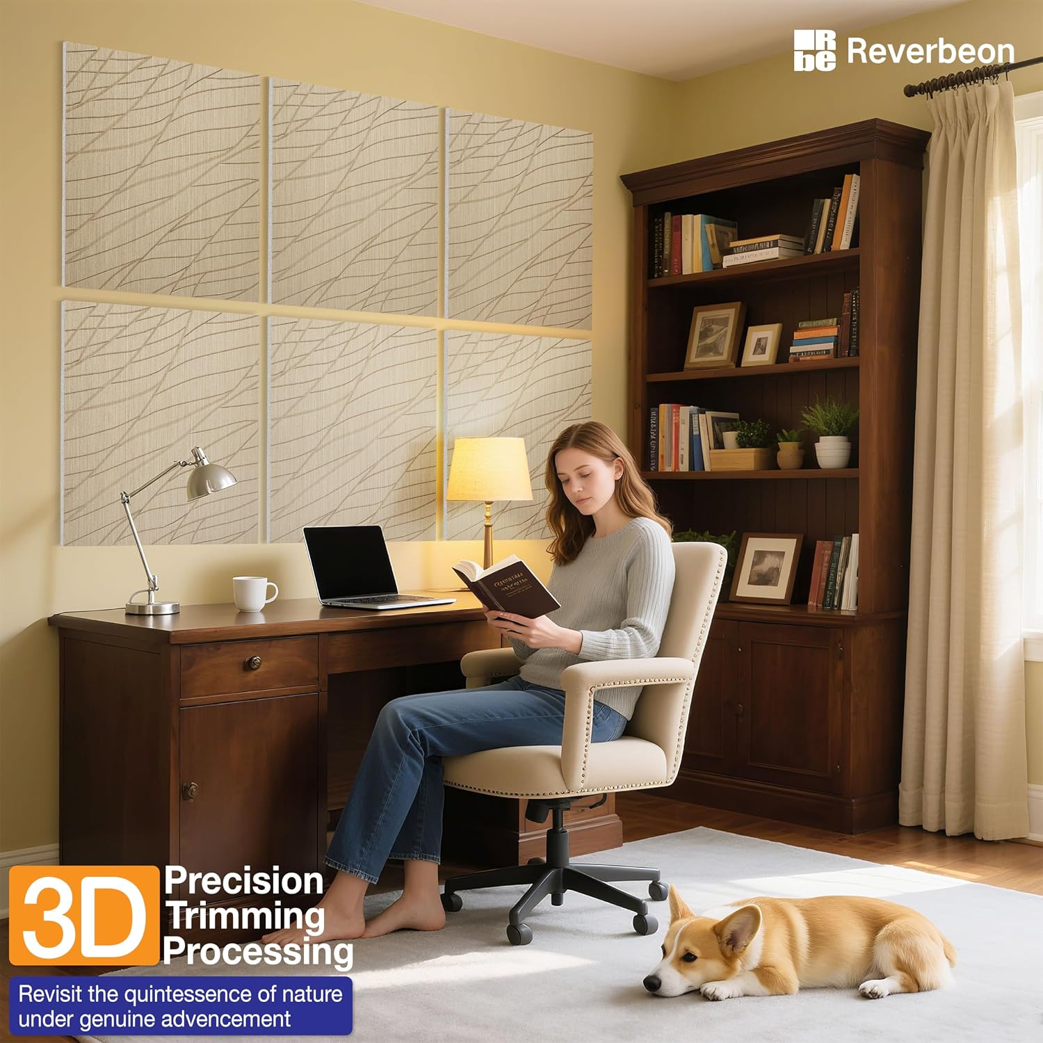 Minimalist Acoustic Panels, 23.6" x 23.6" x 0.36", 6 Pack thumbnail