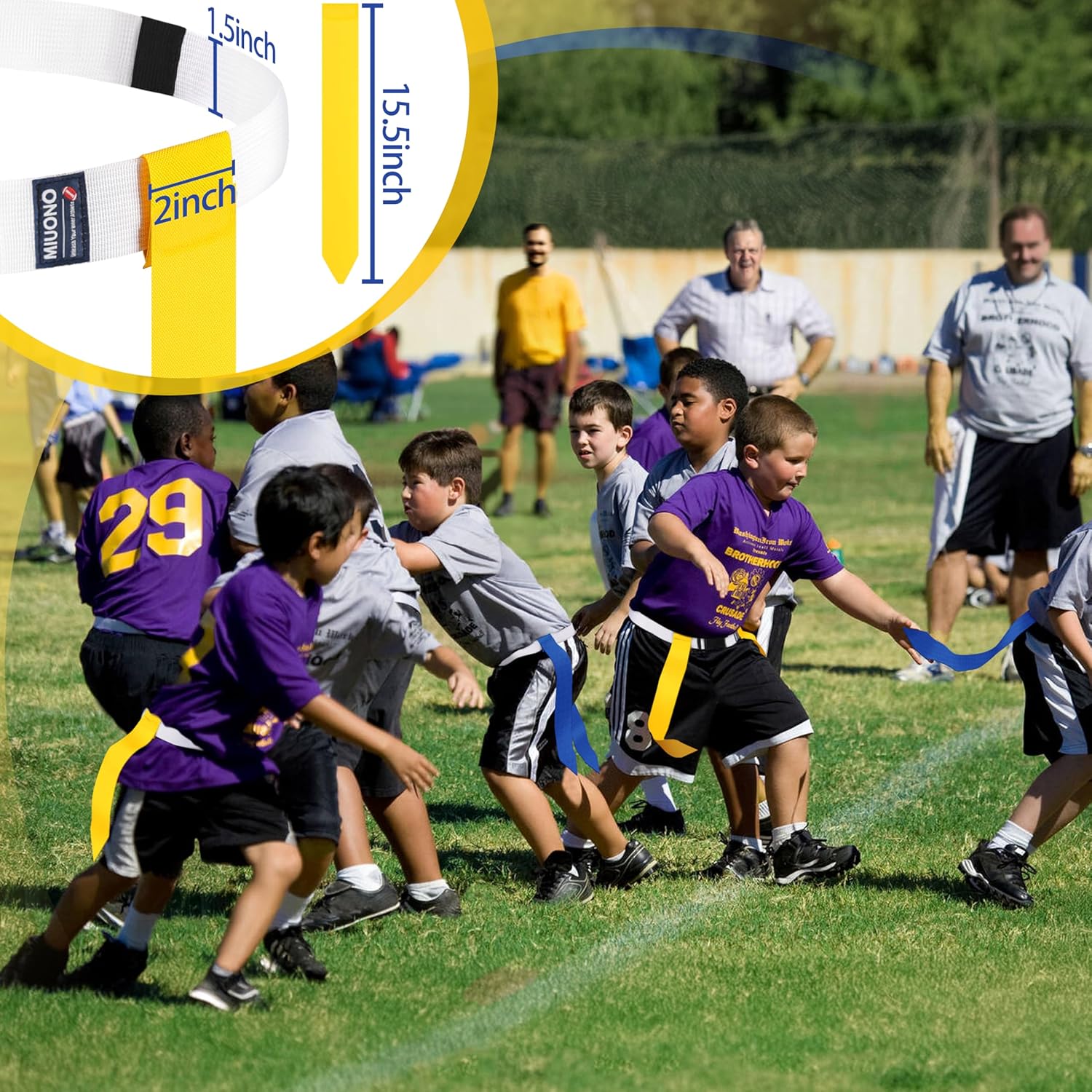 Flag Football Belts, Set of Flag Football Flags for Kids Adults, and Youth, Adjustable Flag Football Set 14 Players - Image 6