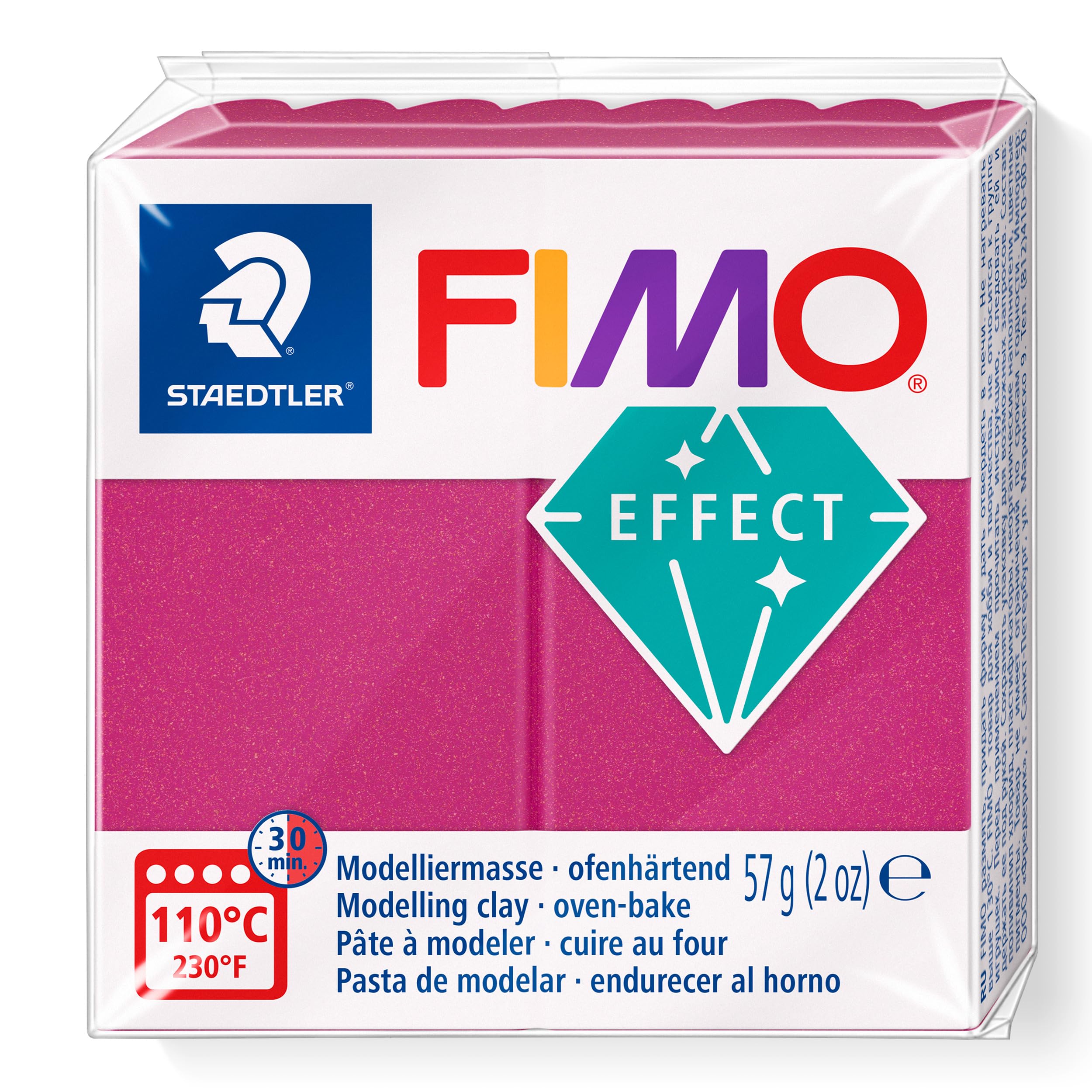 Staedtler Fimo 8010-21 Fimo Effect Modelleme Kili 57 gr Metalik Bordo