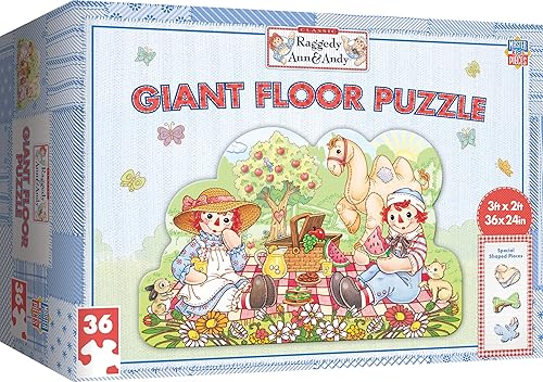 MasterPieces Rompecabezas de suelo Rompecabezas de 36 piezas de tamaño jumbo para niños Rompecabezas en forma de Ann y Andy 3 pies x 2 pies