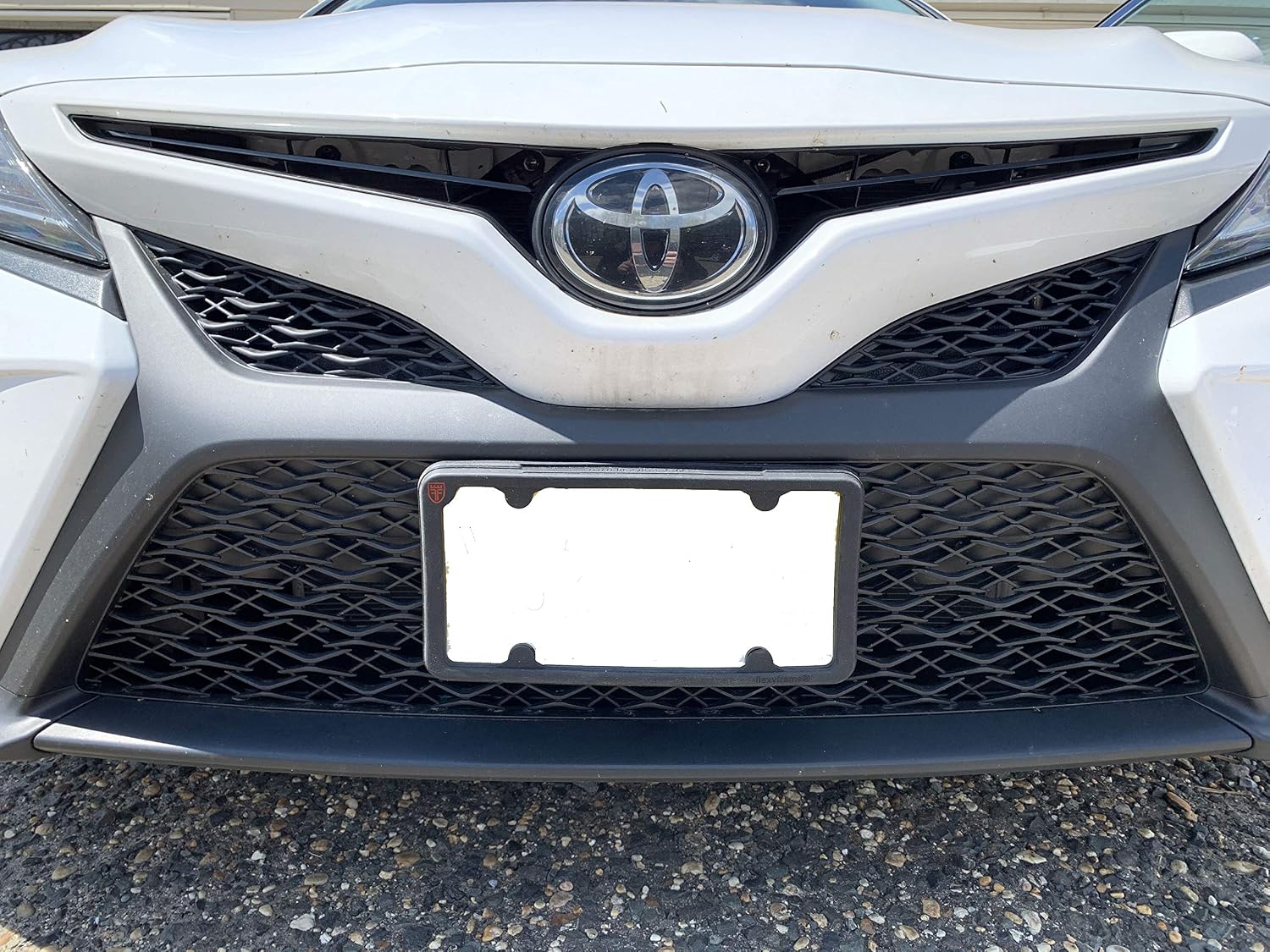 TN TrunkNets Inc A NASA-Like Rubber Front License Plate Frame Tag Holder Guard Bumper for Toyota