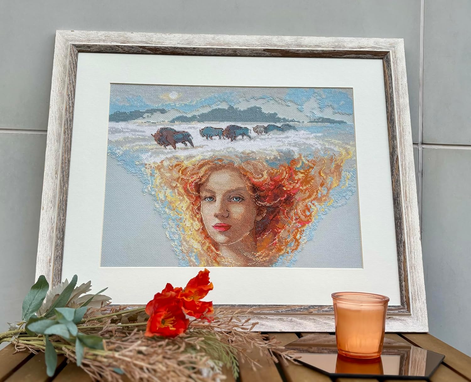 Aine Counted Cross stitch kit A1003 Mother Nature. Earth, Orange