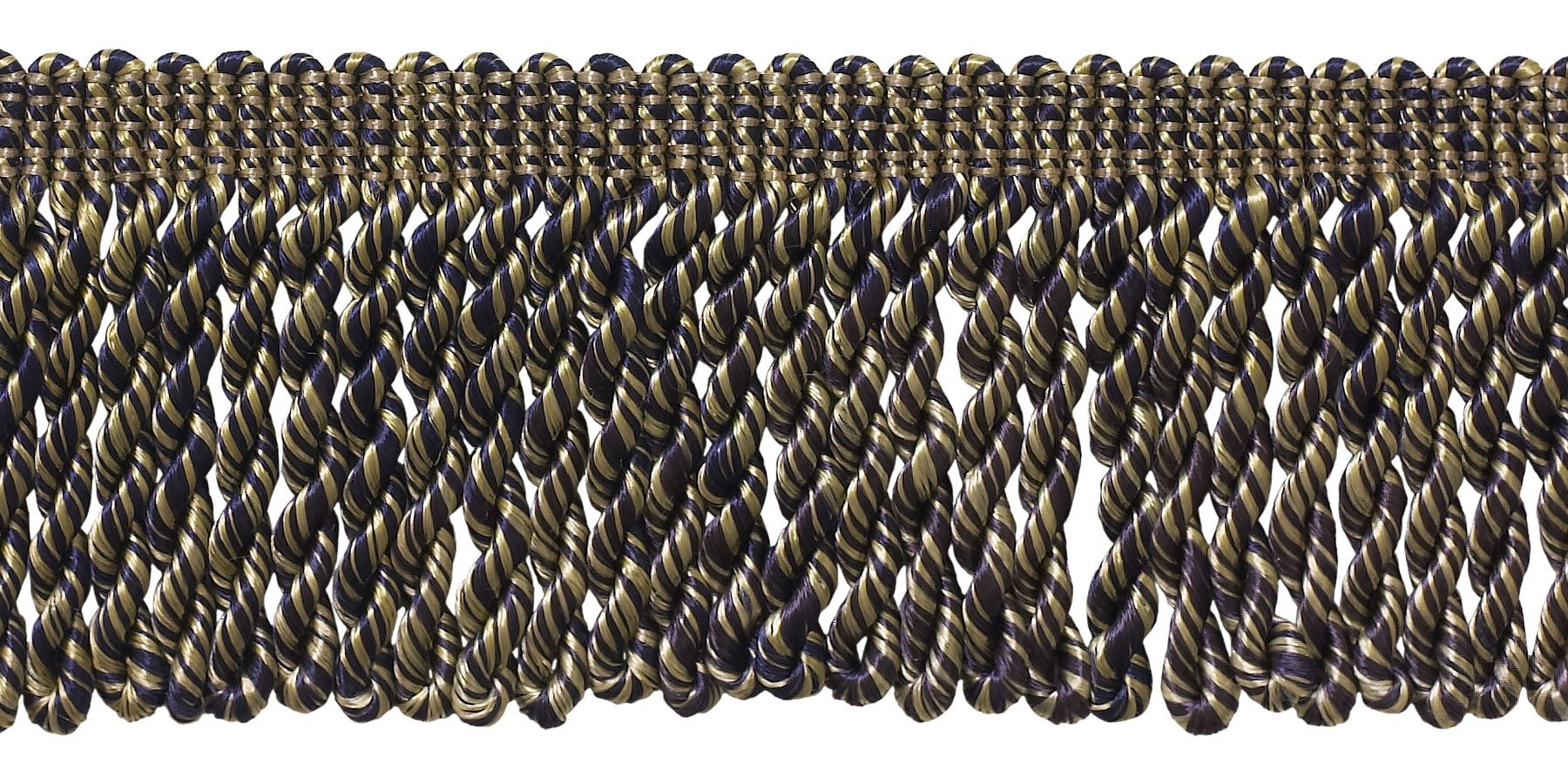 Frangia A Lingotti DecoPro 6.35 Cm Blu Cobalto, 9.1 Metri, Per Tendaggi E Cuscini, Stile #EF25