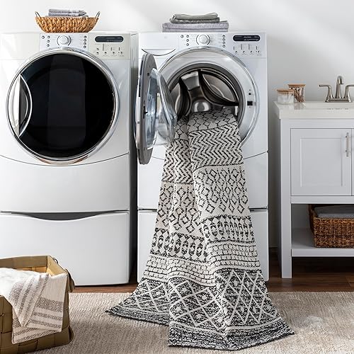 Miniatura 8 de Mark&Day Alfombras de área, 5 x 7 pies, alfombra de área negra, alfombra negra y beige para sala de estar, dormitorio o cocina (5 pies 3 pulgadas x