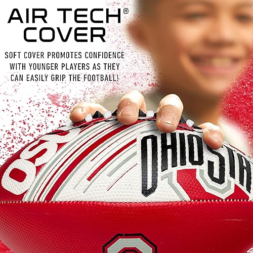 Miniatura 183 de Franklin Sports NCAA - Mini balón de fútbol juvenil - 8.5 pulgadas SPACELACE textura de fácil agarre, perfecto para niños